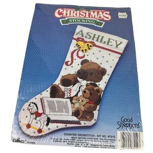 New Vintage Christmas Stocking Cross Stitch Kit Night Before Christmas #87212